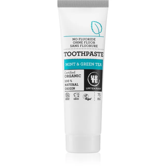 Urtekram Mint & Green Tea Mündimaitseline hambapasta rohelise teega 75 ml
