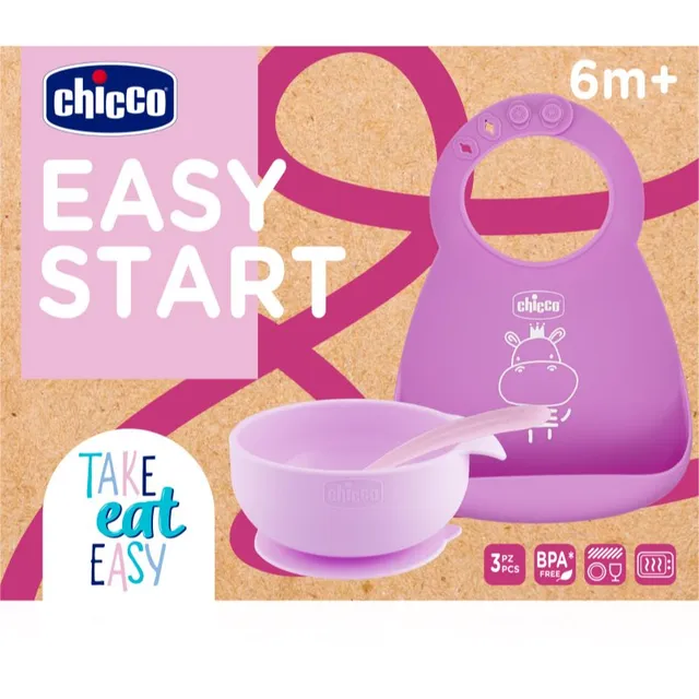 Chicco Easy Start 6m+ söögiriistade komplekt lastele Pink