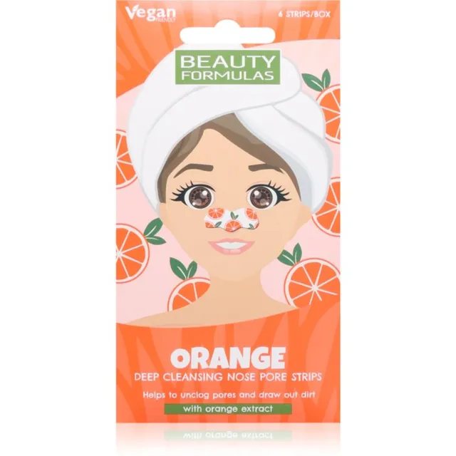 Beauty Formulas Orange Poore ahendav ja mustpäid eemaldav hooldus 6 tk