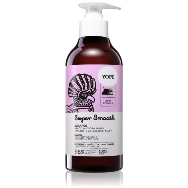 Yope Daily Heroes Smooth Shampoo Oriental Garden Energiat andev šampoon kahjustatud ja habrastele juustele 300 ml