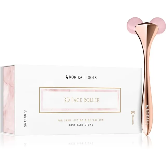 KORIKA Tools 3D Face Roller Rose Jade Stone Massaažirull näole Rose Jade Stone