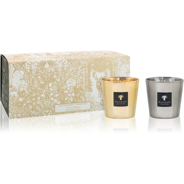 Baobab Collection Aurum & Platinum Les Exclusives Duo Candle Box Kinkekomplekt