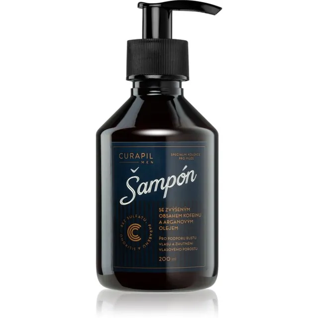 Curapil Men Kofeiinišampoon meestele karva-/juuksekasv 200 ml