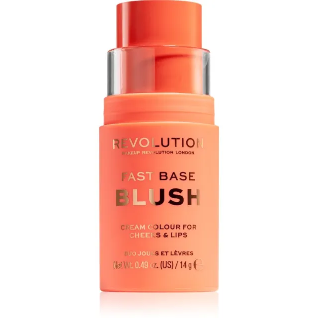 Revolution Fast Base Huule- ja põsevärv varjund Peach 14 g