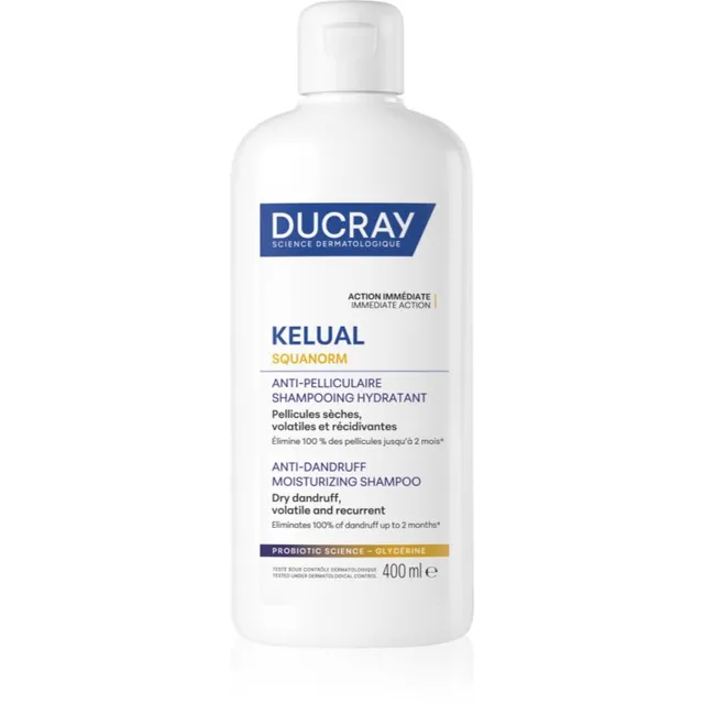 Ducray Kelual Squanorm Moisturizing Treatment Shampoo Dry Dandruff Šampoon kuiva kõõma hoolduseks 400 ml