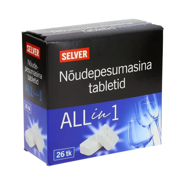 Nõudepesumasina tabletid, SELVER, 26 tk