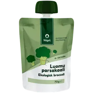 Nogel brokolipüree, ökoloogiline, 4k, 70 g