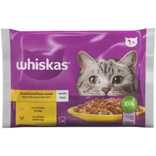 Whiskas Kodulinnulihaga Märgtoit 4-pakk 85g