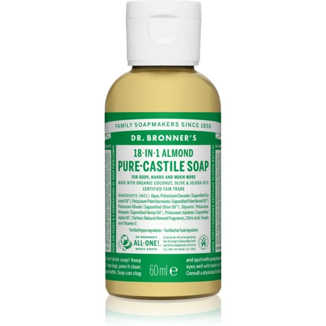 Dr. Bronner’s Almond Universaalne vedelseep 60 ml