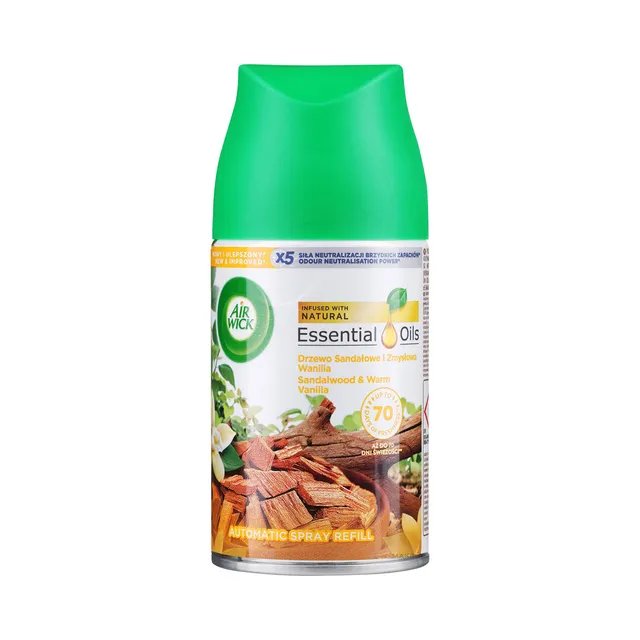 Õhuvärskendaja Freshmatic Sandalwood & Warm Vanilla täide, AIR WICK, 250 ml