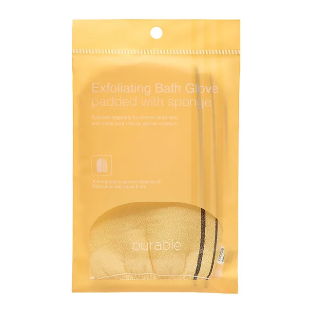 Purable Exfoliating Bath Glove Padded With Sponge
