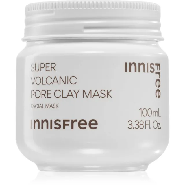 innisfree Super Volcanic Pore Clay Mask Puhastav savimask näole nahka ühtlustava ja poore minimeeriva toimega 100 ml