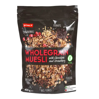 Täisteramüsli Rimi šokol.,maasikaga 400g