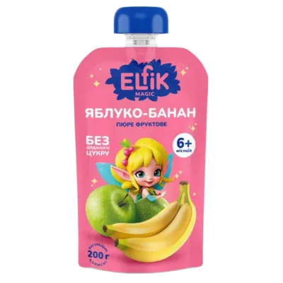 Püree õuna-banaani lastele al. 6k Elfik 100g