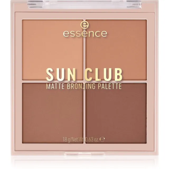 essence Sun Club Päikesepuudri palett mati efektiga Better Than Vacation Tan 18 g