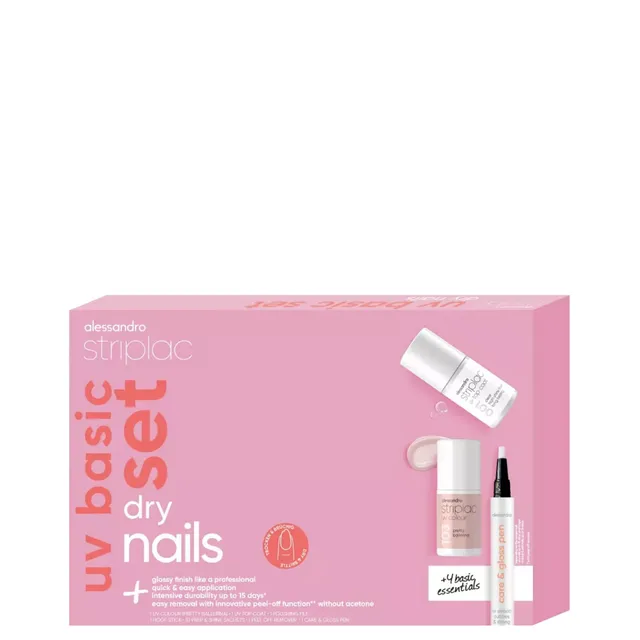 ALESSANDRO Striplac UV Basic + Colour Dry Nails komplekt