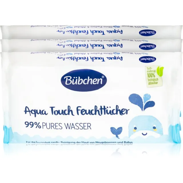 Bübchen Aqua Touch Beebi salvrätikud 3x48 tk