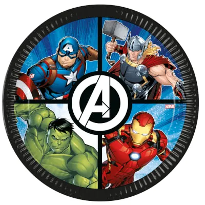 Pabertaldrikud FSC Avengers 23cm 8tk