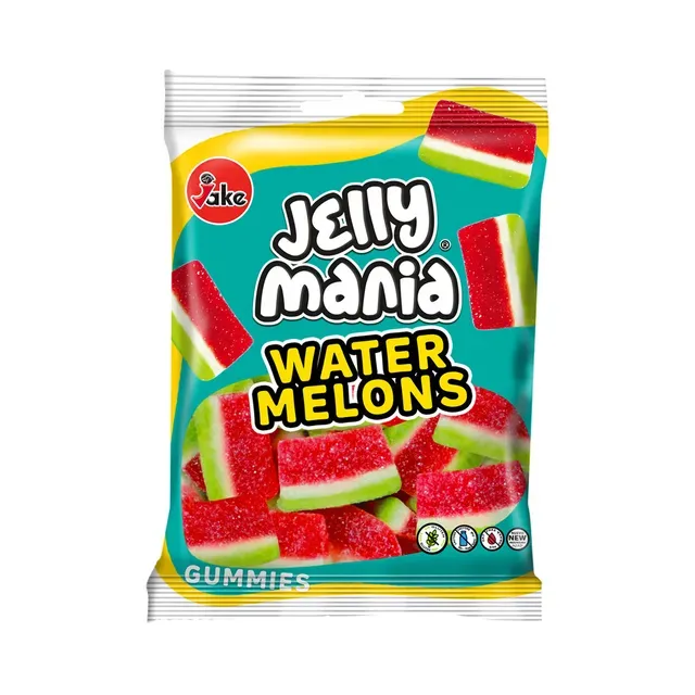 Hapud kummikommid arbuusilõigud, JAKE, 100 g