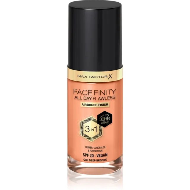 Max Factor Facefinity All Day Flawless Kauapüsiv jumestuskreem SPF 20 varjund C82 Deep Bronze 30 ml