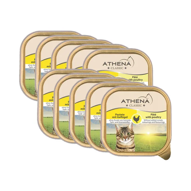 HULGI Kassitoit linnulihaga 10tk, ATHENA, 10 x 100g