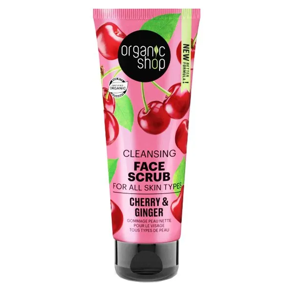 ORGANIC SHOP Ginger & Cherry Cleansing Face Scrub 75ml