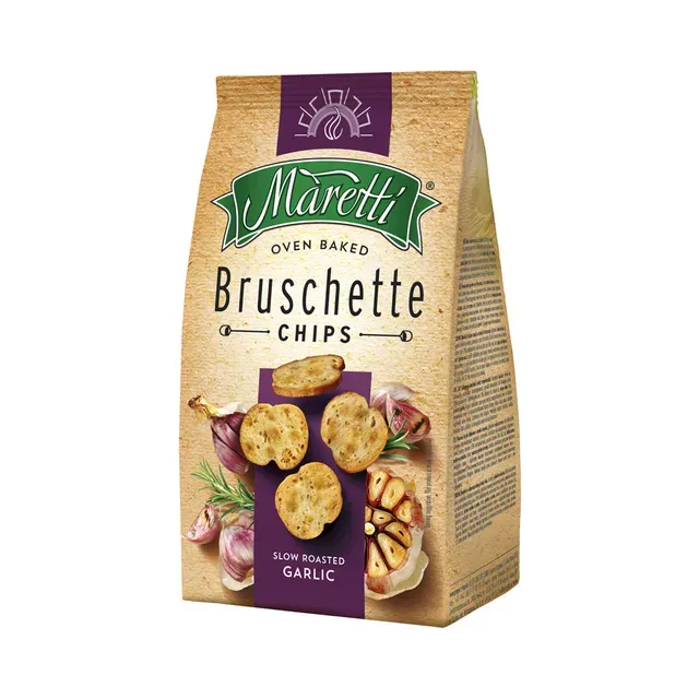 Bruschetta-krõpsud röstitud küüslauguga, MARETTI, 70 g