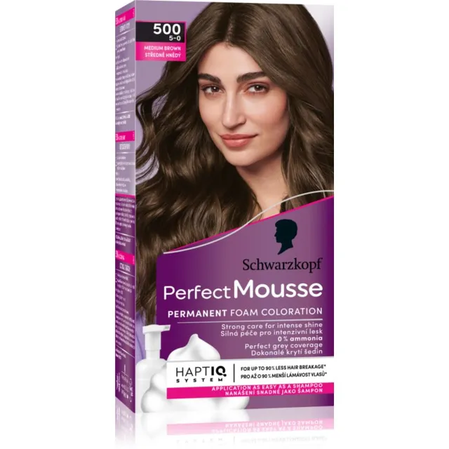 Schwarzkopf Perfect Mousse Püsijuuksevärv varjund 500 Medium brown 1 tk