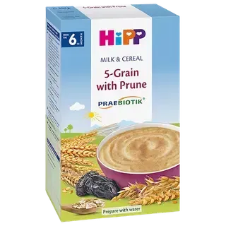 HIPP 5-vilja piimapuder ploomi ja probiootikumidega 250 g, alates 6-elukuust