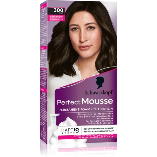 Schwarzkopf Perfect Mousse Püsijuuksevärv varjund 300 Black brown 1 tk
