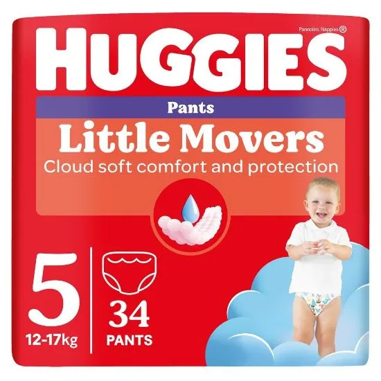 Huggies püksmähkmed Pants Little Movers 5 Boy 12-17kg 34tk