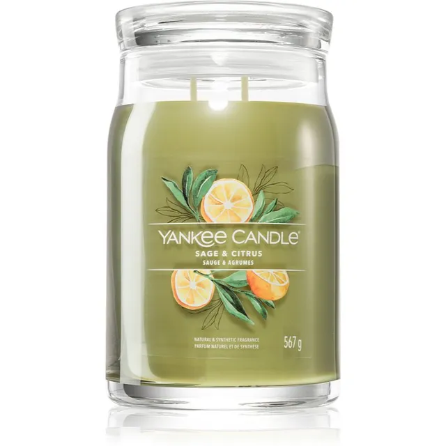Yankee Candle Sage & Citrus lõhnaküünal signatuur 567 g