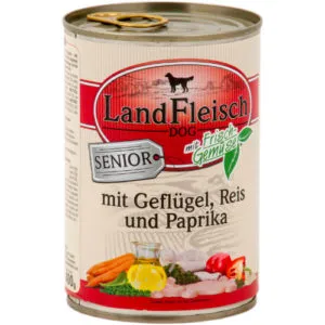 Land Fleisch seenior kodulinnulihaga koerakonserv 400g