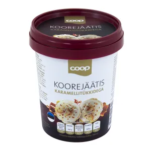 Coop Koorejäätis karamellitükkidega 250g