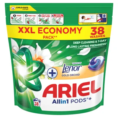 Pesukapslid Ariel Gold Orchid 38tk