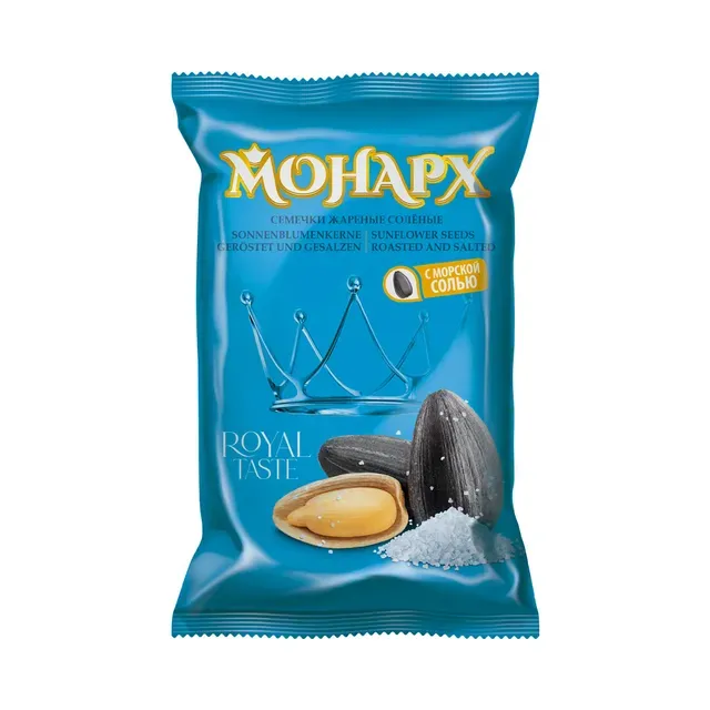 Päevalilleseemned koorimata röstitud soolased, MONARH, 300g