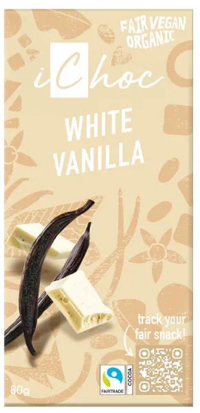 Valge šokolaad WHITE VANILLA, ökoloogiline