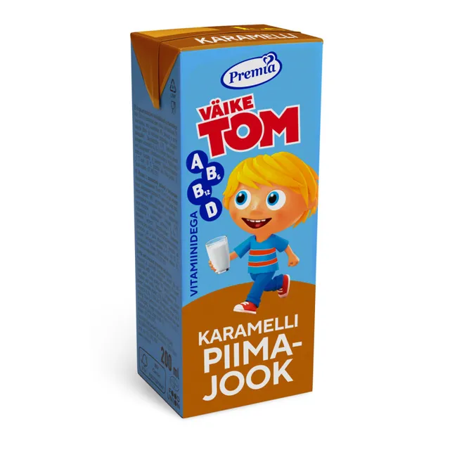 Kõrgkuum piimajook karamelli ja vitamiinidega, VÄIKE TOM, 200 ml