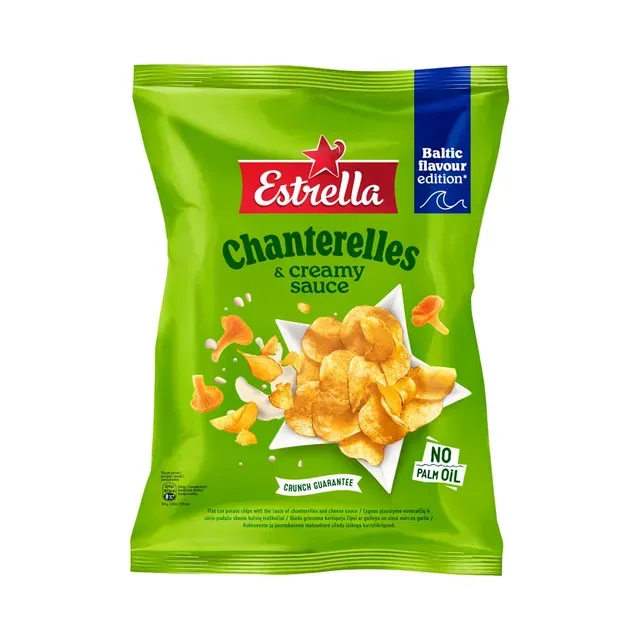 Kartulikrõpsud kukeseente ja juustukastme maitselised, ESTRELLA, 170g