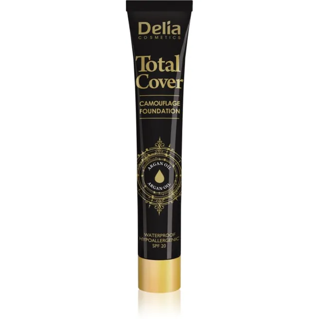 Delia Cosmetics Total Cover Veekindel meik SPF 20 varjund 52 Ivory 25 g