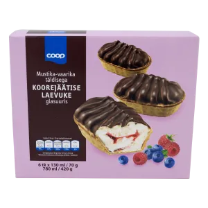 Coop Koorejäätis mustika-vaarika 6*70g
