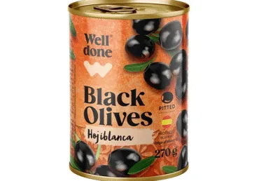 Mustad oliivid, kivideta WELL DONE 270g