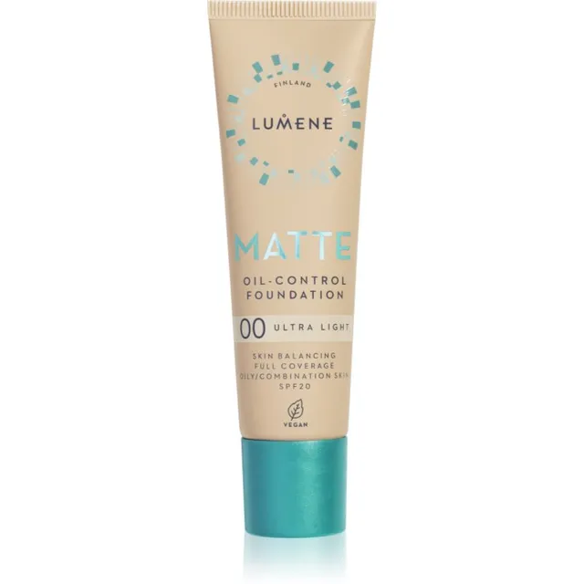Lumene Matte Oil-Control Matistav jumestuskreem SPF 20 varjund 00 Ultra Light 30 ml