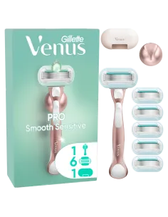 Gillette Venus raseerija + 6 vahetustera + seinahoidik + terade hoidik