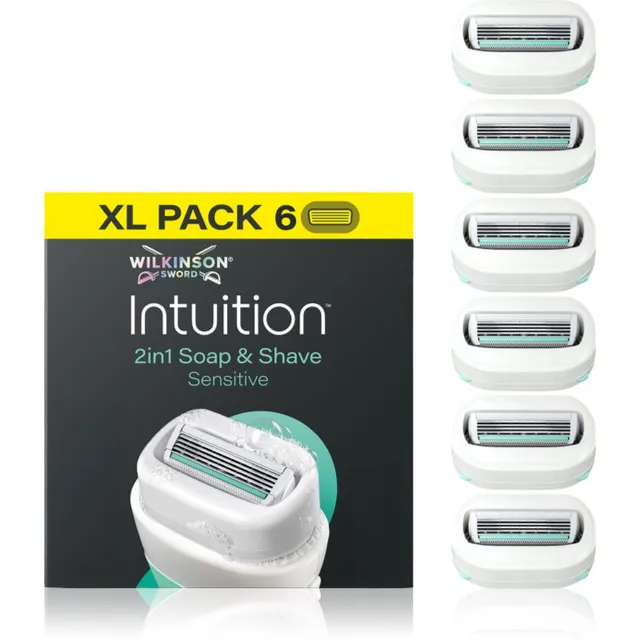 Wilkinson Sword Intuition 2in1 Soap & Shave Sensitive Asendusterad 6 tk