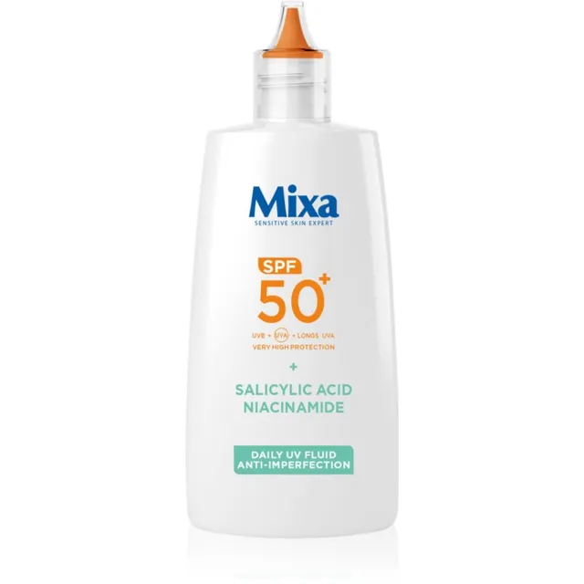 Mixa Anti-Imperfection Üliõhuke kaitsev vedelik SPF 50+ 40 ml