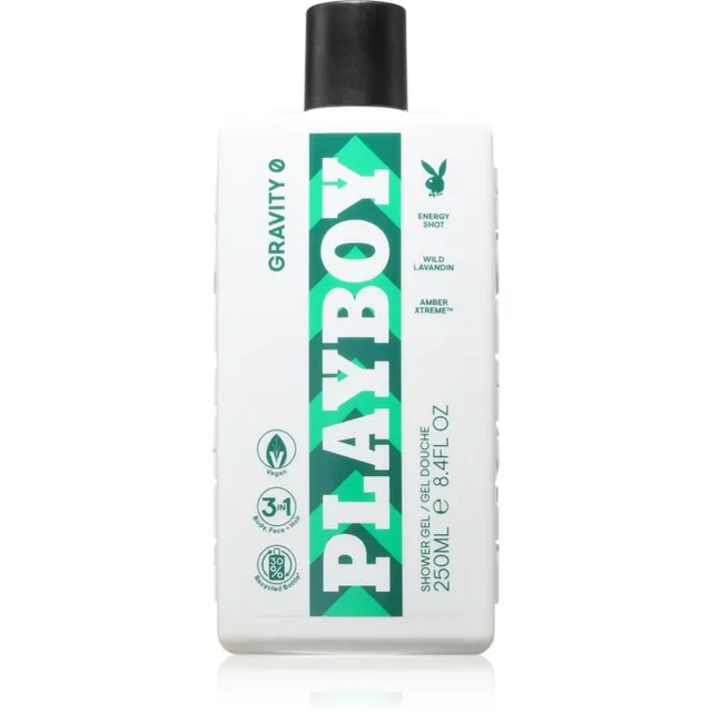 Playboy Gravity 0 Dušigeel kolm-ühes meestele 250 ml