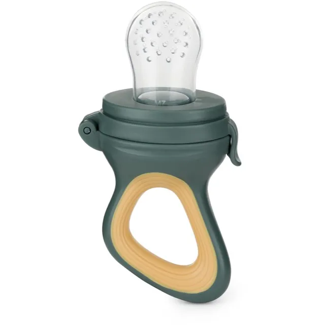Petite&Mars Silicone Food Feeder 6m+ närimislelu toitmiseks Green&Ochre 1 tk