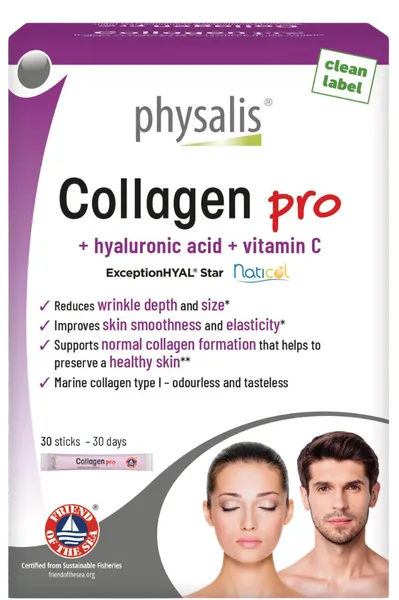 Toidulisand Collagen pro + hüaluroonhape + C-vitamiin