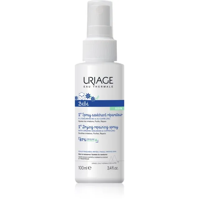 Uriage Bébé 1st Cu-Zn+ Drying Repairing Spray Ärritusevastane pihusti 100 ml